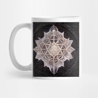 Metatron Fractal Mandala Zentangle lilac Mug